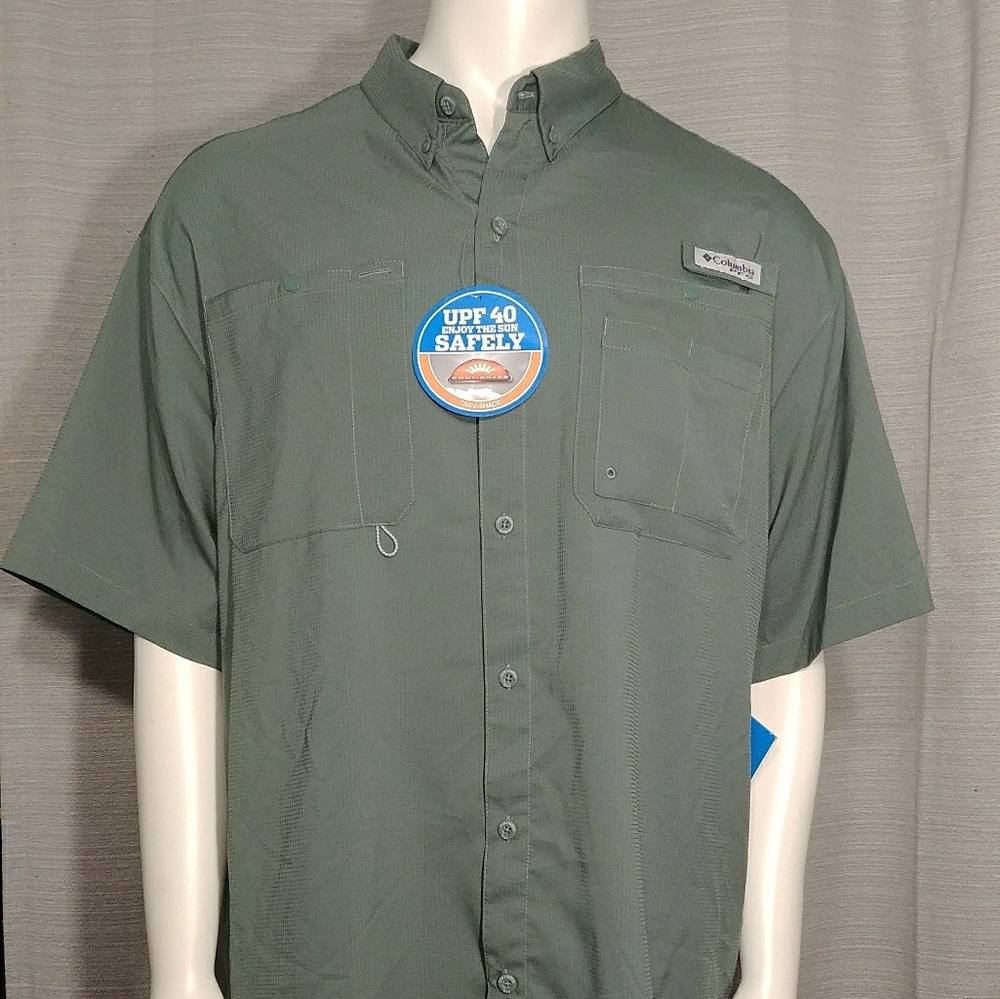 Mens Columbia Crystal Springs Short Sleeve